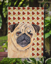 Load image into Gallery viewer, Pug Fall Leaves Portrait Garden Flag – Decorative Outdoor Yard Flag