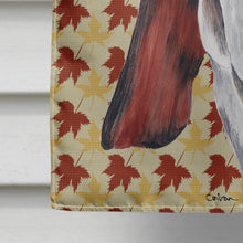 Load image into Gallery viewer, Basset Hound Fall Leaves Portrait Flag Canvas House Size