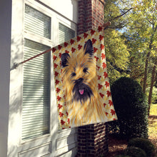 Load image into Gallery viewer, Cairn Terrier Fall Leaves Portrait Flag Canvas House Size