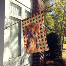Load image into Gallery viewer, Vizsla Fall Leaves Portrait Flag Canvas House Size
