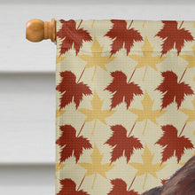 Load image into Gallery viewer, Welsh Springer Spaniel Fall Leaves Portrait Flag Canvas House Size