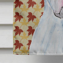 Load image into Gallery viewer, Pit Bull Fall Leaves Portrait Flag Canvas House Size