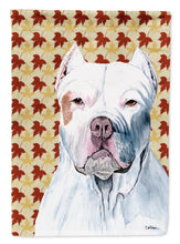 Load image into Gallery viewer, Pit Bull Fall Leaves Portrait Flag Canvas House Size
