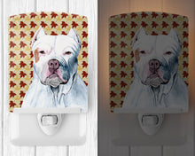 Load image into Gallery viewer, Pit Bull Fall Leaves Portrait Ceramic Night Light SC9221CNL