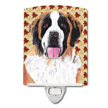 Load image into Gallery viewer, Saint Bernard Fall Leaves Portrait Ceramic Night Light SC9222CNL