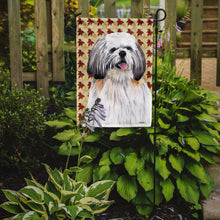 Load image into Gallery viewer, Shih Tzu Fall Leaves Portrait Garden Flag – Decorative Outdoor Yard Flag