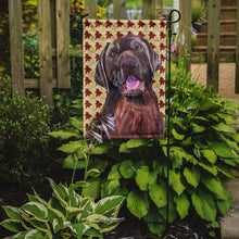Load image into Gallery viewer, Labrador Chocolate Fall Leaves Portrait Garden Flag – Decorative Outdoor Yard Flag
