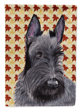 Load image into Gallery viewer, Scottish Terrier Fall Leaves Portrait Garden Flag – Decorative Outdoor Yard Flag