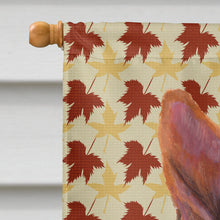 Load image into Gallery viewer, Basenji Fall Leaves Portrait Flag Canvas House Size