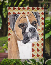 Load image into Gallery viewer, Boxer Fall Leaves Portrait Garden Flag – Decorative Outdoor Yard Flag