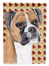 Load image into Gallery viewer, Boxer Fall Leaves Portrait Garden Flag – Decorative Outdoor Yard Flag