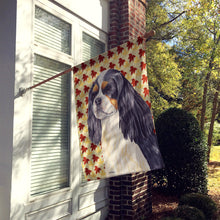 Load image into Gallery viewer, Cavalier Spaniel Fall Leaves Portrait Flag Canvas House Size