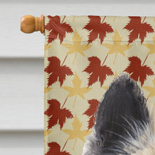 Load image into Gallery viewer, Belgian Tervuren Fall Leaves Portrait Flag Canvas House Size