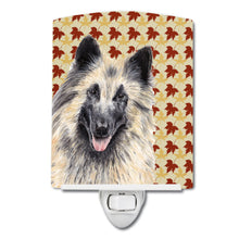 Load image into Gallery viewer, Belgian Tervuren Fall Leaves Portrait Ceramic Night Light SC9233CNL