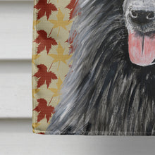 Load image into Gallery viewer, Belgian Sheepdog Fall Leaves Portrait Flag Canvas House Size