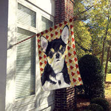 Load image into Gallery viewer, Chihuahua Fall Leaves Portrait Flag Canvas House Size