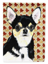 Load image into Gallery viewer, Chihuahua Fall Leaves Portrait Flag Canvas House Size