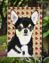 Load image into Gallery viewer, Chihuahua Fall Leaves Portrait Garden Flag – Decorative Outdoor Yard Flag
