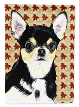 Load image into Gallery viewer, Chihuahua Fall Leaves Portrait Garden Flag – Decorative Outdoor Yard Flag