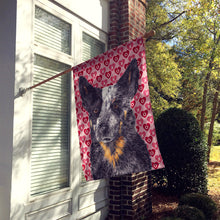Load image into Gallery viewer, Australian Cattle Dog Hearts Love and Valentine's Day  Flag Canvas House Size
