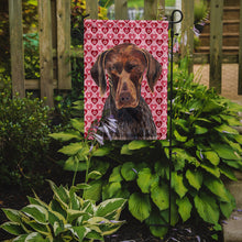 Load image into Gallery viewer, German Shorthaired Pointer Hearts Love and Valentine's Day  Garden Flag – Decorative Outdoor Yard Flag