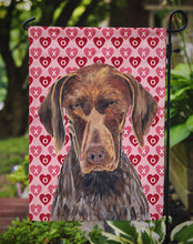 Load image into Gallery viewer, German Shorthaired Pointer Hearts Love and Valentine's Day  Garden Flag – Decorative Outdoor Yard Flag