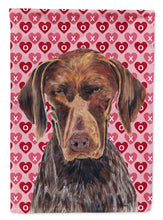 Load image into Gallery viewer, German Shorthaired Pointer Hearts Love and Valentine's Day  Garden Flag – Decorative Outdoor Yard Flag