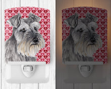 Load image into Gallery viewer, Schnauzer Hearts Love and Valentine's Day Portrait Ceramic Night Light SC9246CNL