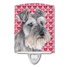 Load image into Gallery viewer, Schnauzer Hearts Love and Valentine's Day Portrait Ceramic Night Light SC9246CNL