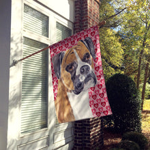 Load image into Gallery viewer, Boxer Hearts Love and Valentine's Day Portrait Flag Canvas House Size