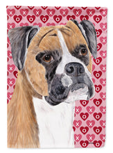 Load image into Gallery viewer, Boxer Hearts Love and Valentine's Day Portrait Flag Canvas House Size
