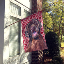 Load image into Gallery viewer, Labrador Chocolate Hearts Love Valentine's Day Flag Canvas House Size