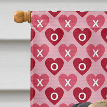 Load image into Gallery viewer, Mastiff Hearts Love and Valentine's Day Portrait Flag Canvas House Size