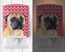 Load image into Gallery viewer, Mastiff Hearts Love and Valentine's Day Portrait Ceramic Night Light SC9255CNL
