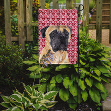 Load image into Gallery viewer, Mastiff Hearts Love and Valentine's Day Portrait Garden Flag – Decorative Outdoor Yard Flag