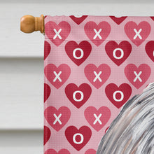 Load image into Gallery viewer, Shih Tzu Hearts Love and Valentine's Day Portrait Flag Canvas House Size