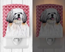 Load image into Gallery viewer, Shih Tzu Hearts Love and Valentine's Day Portrait Ceramic Night Light SC9256CNL