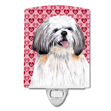 Load image into Gallery viewer, Shih Tzu Hearts Love and Valentine's Day Portrait Ceramic Night Light SC9256CNL