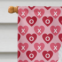 Load image into Gallery viewer, American Eskimo Hearts Love and Valentine's Day Portrait Flag Canvas House Size