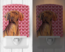 Load image into Gallery viewer, Vizsla Hearts Love and Valentine's Day Portrait Ceramic Night Light SC9261CNL