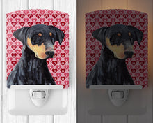 Load image into Gallery viewer, Doberman Hearts Love and Valentine's Day Portrait Ceramic Night Light SC9262CNL