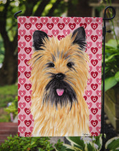 Load image into Gallery viewer, Cairn Terrier Hearts Love and Valentine's Day Portrait Garden Flag – Decorative Outdoor Yard Flag
