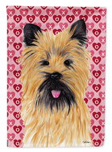 Load image into Gallery viewer, Cairn Terrier Hearts Love and Valentine's Day Portrait Garden Flag – Decorative Outdoor Yard Flag