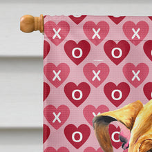 Load image into Gallery viewer, Bulldog English Hearts Love Valentine's Day Flag Canvas House Size