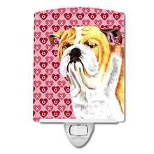 Load image into Gallery viewer, Bulldog English Hearts Love Valentine's Day Portrait Ceramic Night Light SC9265CNL
