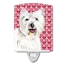 Load image into Gallery viewer, Westie Hearts Love and Valentine's Day Portrait Ceramic Night Light SC9269CNL