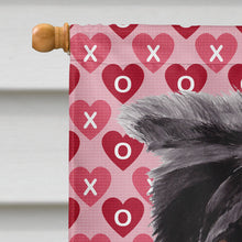 Load image into Gallery viewer, Border Collie Hearts Love and Valentine's Day Portrait Flag Canvas House Size
