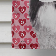 Load image into Gallery viewer, Border Collie Hearts Love and Valentine's Day Portrait Flag Canvas House Size