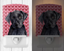 Load image into Gallery viewer, Labrador Black Hearts Love Valentine's Day Ceramic Night Light SC9275CNL