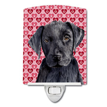 Load image into Gallery viewer, Labrador Black Hearts Love Valentine's Day Ceramic Night Light SC9275CNL